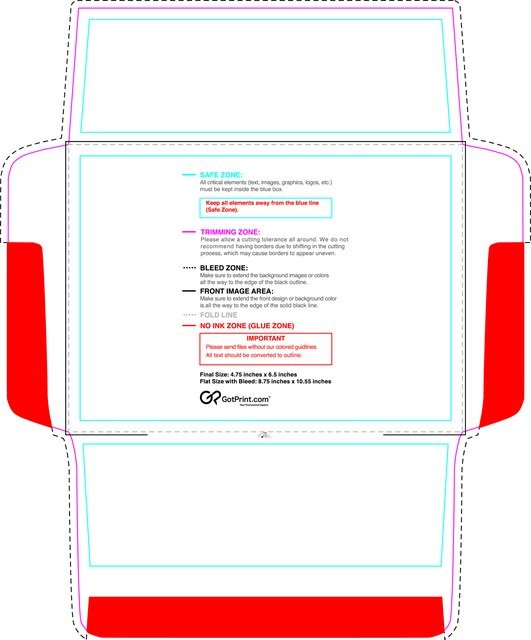Envelope 4.75inx6.5in 4 4 Announcement Front guideline preview