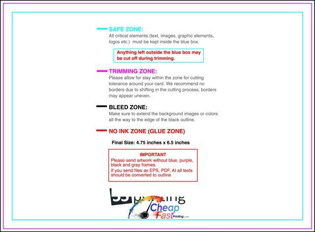 Envelope 4.75inx6.5in Front Announcement guideline preview