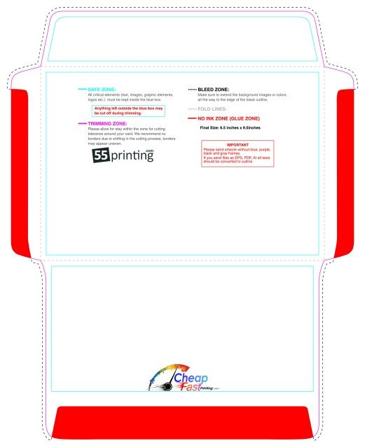 Envelope 6.5inx9.5in Booklet 4 4 guideline preview