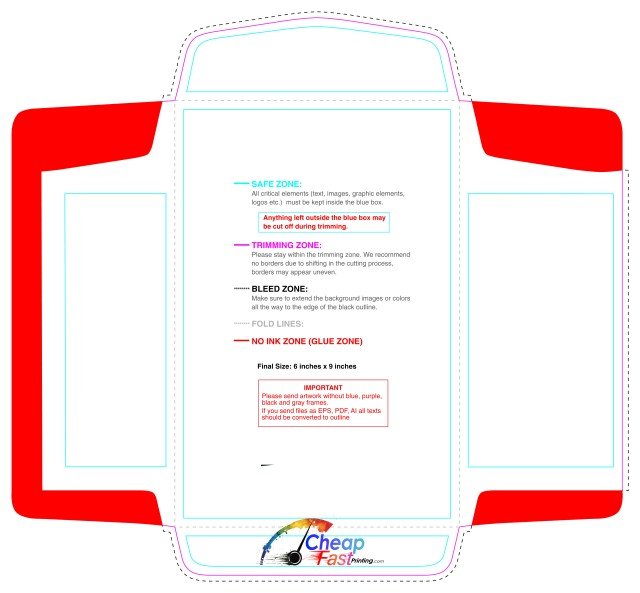 Envelope 6inx9in Catalog 4 4 guideline preview