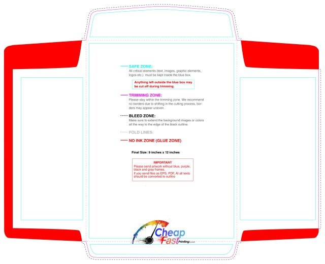 Envelope 9inx12in Catalog 4 4 guideline preview