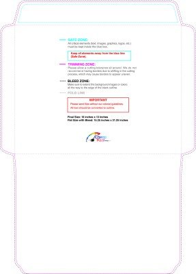 Envelope 10inx13in Booklet Inside guideline preview