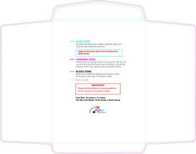 Envelope 10inx13in Catalog Inside guideline preview