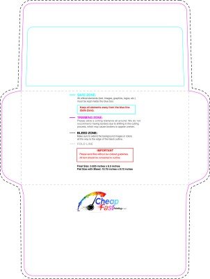 Envelope 3.625inx6.5in Remittance Long Flap Inside guideline preview