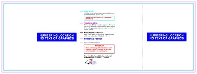 Eventtickets 2inx5.5in H C Perforated Front guideline preview