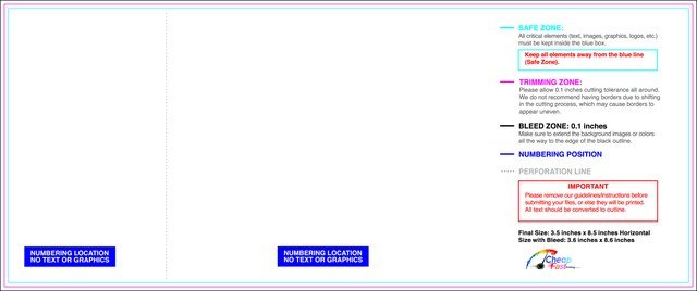 Eventtickets 3.5inx8.5in H B Perforated Back guideline preview