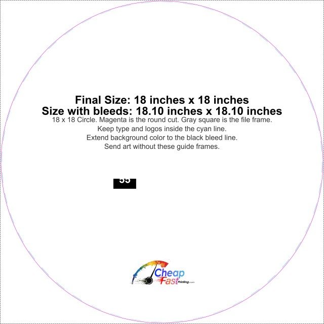 Floor Graphic 18inx18in Circle guideline preview