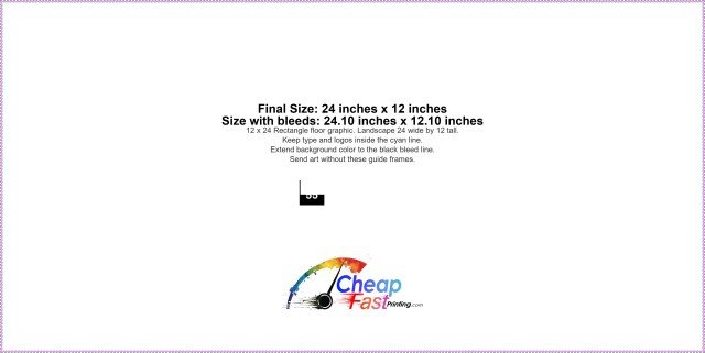 Floor Graphic 24inx12in H guideline preview