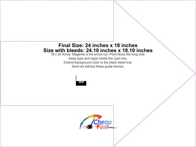 Floor Graphic 24inx18in Arrow guideline preview