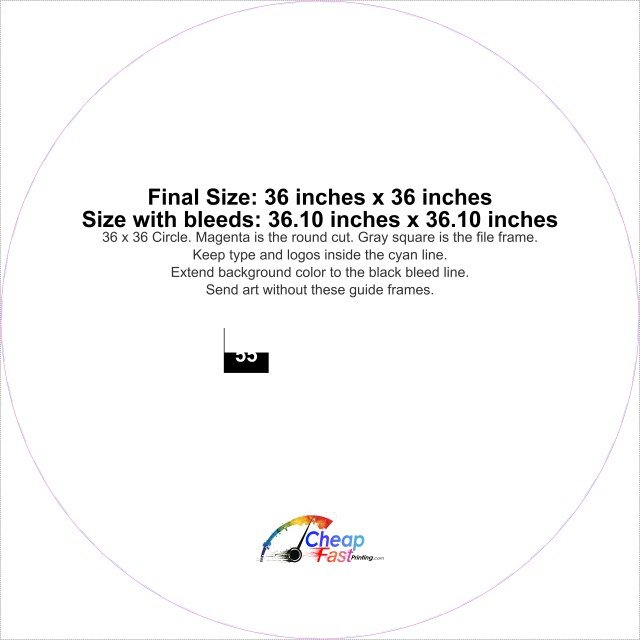 Floor Graphic 36inx36in Circle guideline preview
