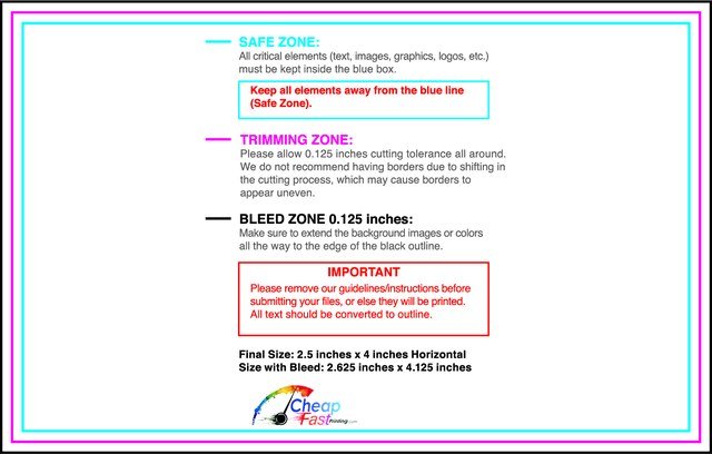Flyer 2.5inx4in H Front guideline preview