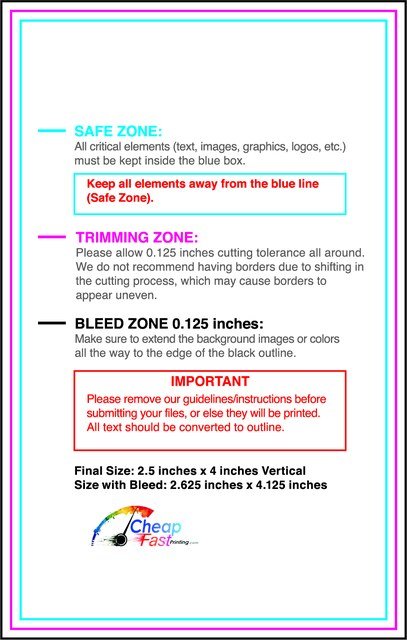 Flyer 2.5inx4in V Front guideline preview