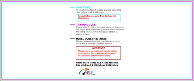Flyer 3.5inx8.5in H Front guideline preview