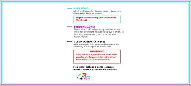 Flyer 4inx9in H Front guideline preview