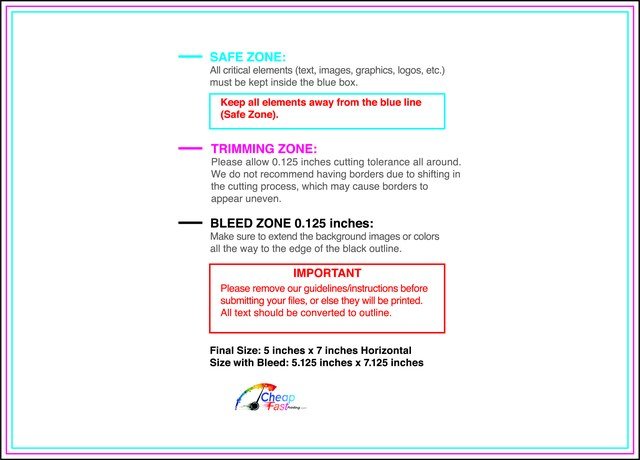 Flyer 5inx7in H Front guideline preview