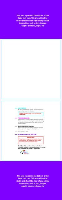Tabletent 4inx8in V Front guideline preview