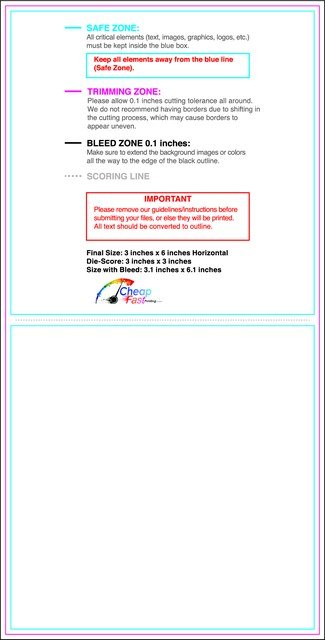 Greetingcard 3inx6in H Front guideline preview