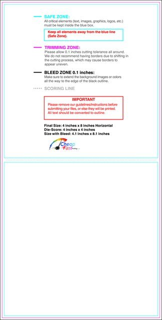 Greetingcard 4inx8in H Front guideline preview