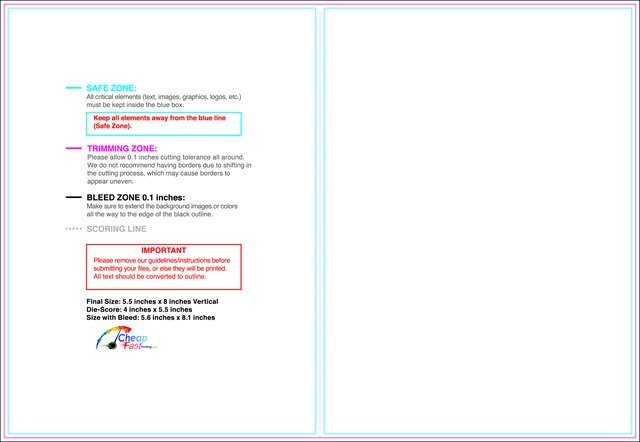 Greetingcard 5.5inx8in V Front guideline preview