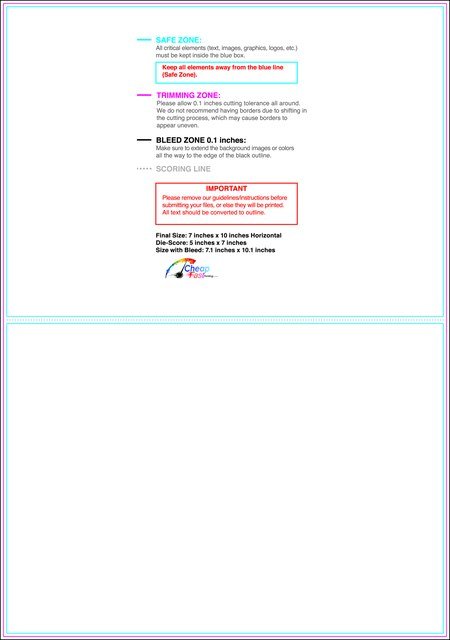 Greetingcard 7inx10in H Front guideline preview