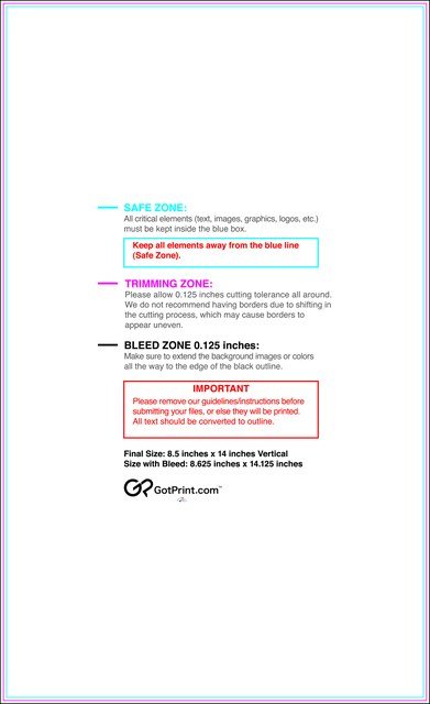 Letterhead 8.5inx14in V Front guideline preview