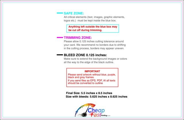 Notepad 8.5inx5.5in H Front guideline preview