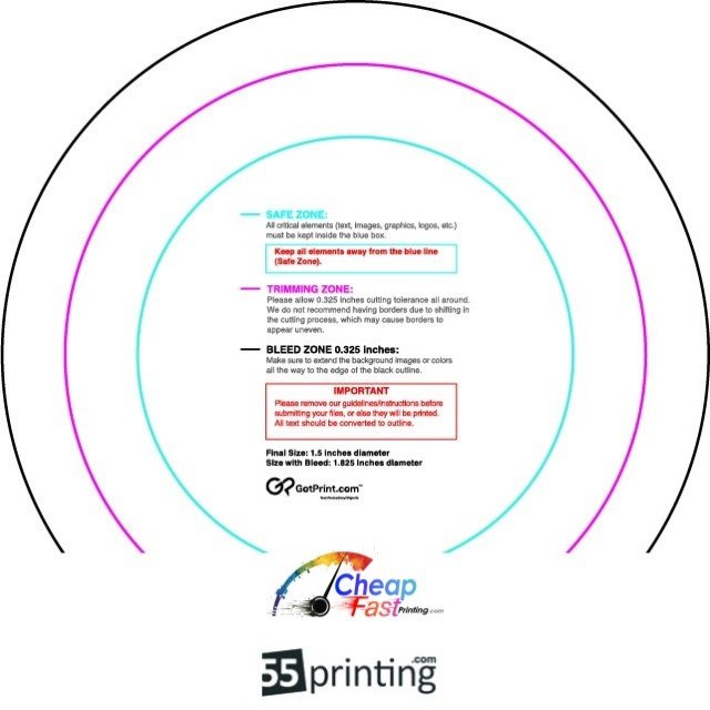 Magnet 1.5inx1.5in Circle guideline preview