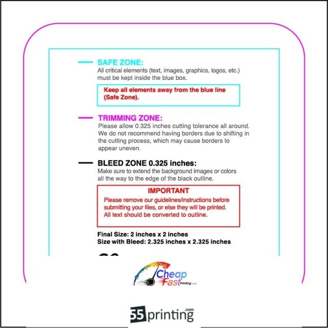 Magnet 2in Square Round guideline preview