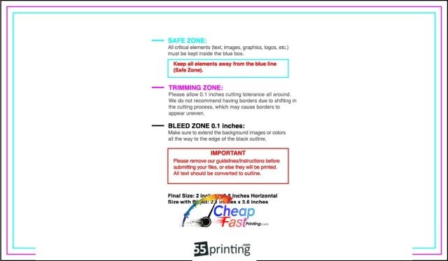 Magnet 2inx3.5in H guideline preview