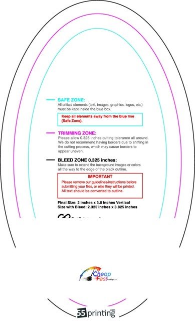 Magnet 2inx3.5in V Oval guideline preview