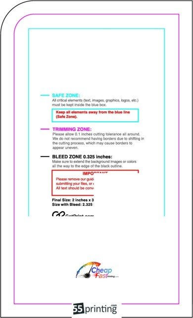 Magnet 2inx3.5in V Wink guideline preview