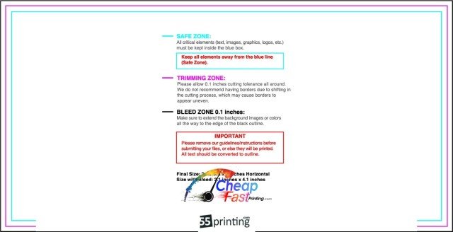 Magnet 2inx4in H guideline preview