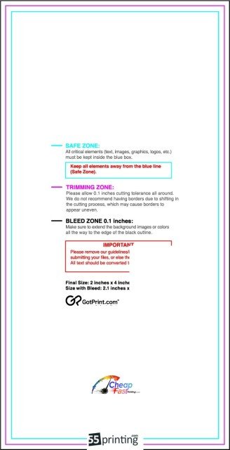 Magnet 2inx4in V guideline preview