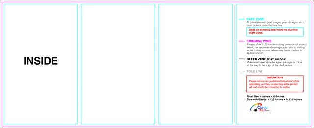 Minimenu 4inx10in Front guideline preview