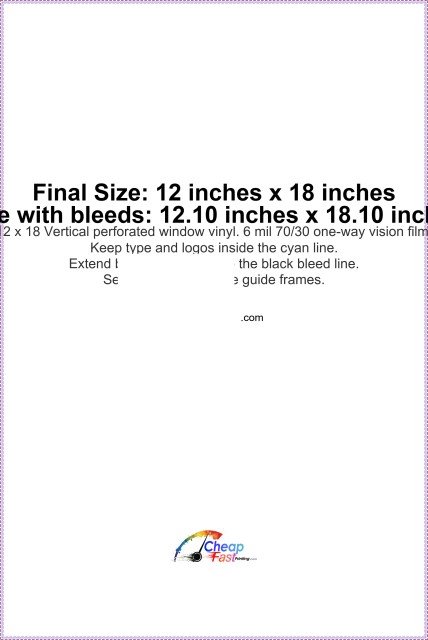 Perforated Window Vinyl 12inx18in V guideline preview