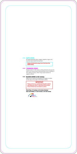 Windowperfs 12inx24in V Round Front guideline preview