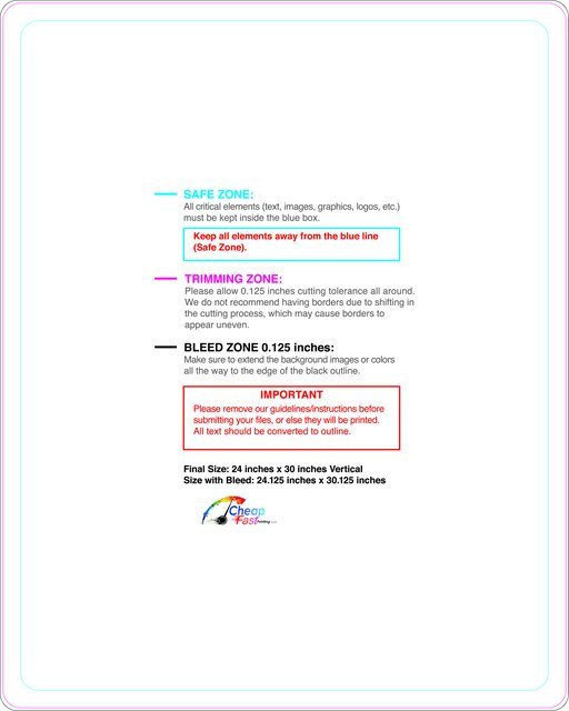 Windowperfs 24inx30in V Round Front guideline preview