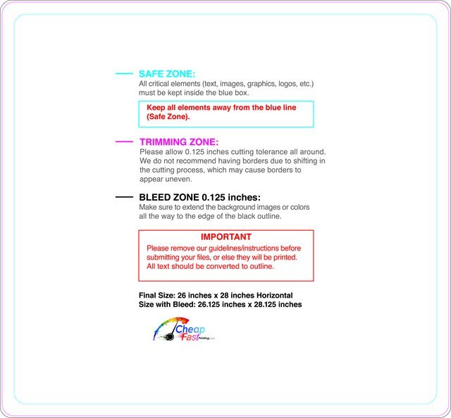 Windowperfs 26inx28in H Round Front guideline preview