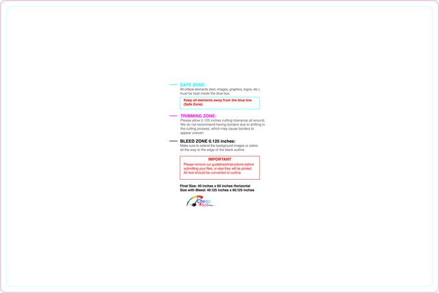 Windowperfs 40inx60in H Round Front guideline preview