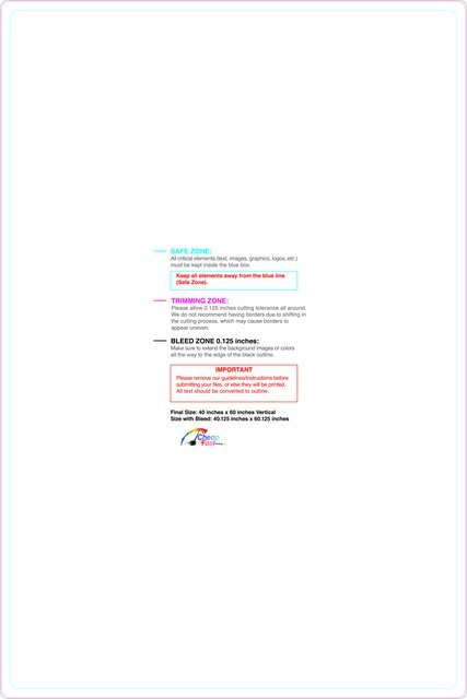 Windowperfs 40inx60in V Round Front guideline preview