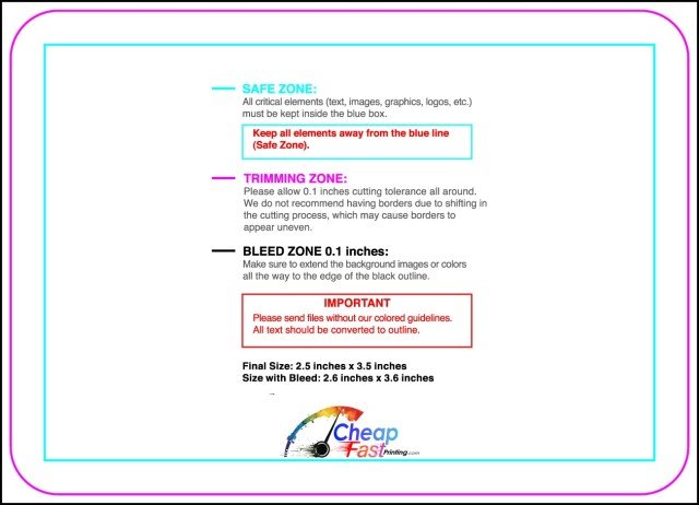 Collectorcard 2.5inx3.5in Round guideline preview