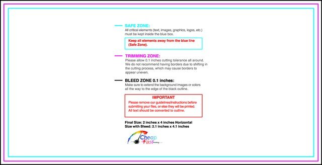 Postcard 2inx4in H Front guideline preview