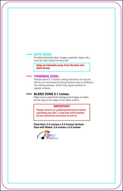 Postcard 3.5inx5.5in V Round Front guideline preview