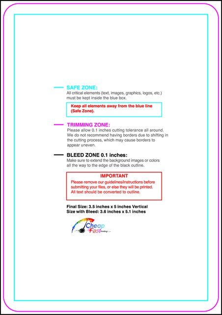 Postcard 3.5inx5in V Round Front guideline preview