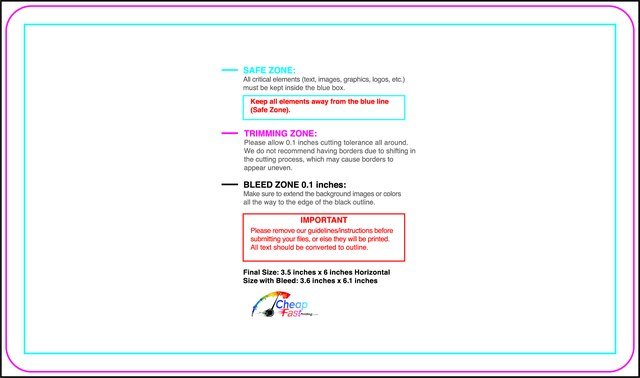 Postcard 3.5inx6in H Round Front guideline preview