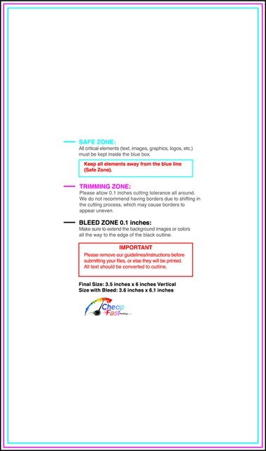 Postcard 3.5inx6in V Front guideline preview