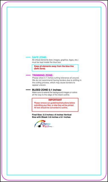 Postcard 3.5inx6in V Round Front guideline preview
