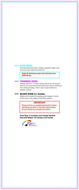 Postcard 3.5inx8.5in V Front guideline preview