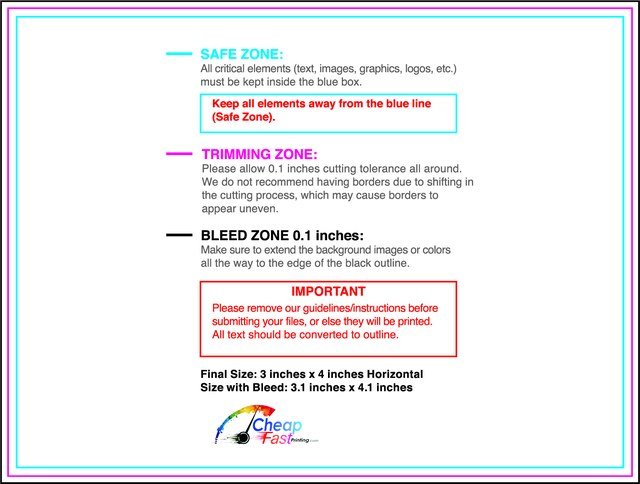 Postcard 3inx4in H Front guideline preview