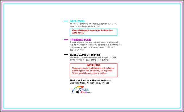 Postcard 3inx5in H Front guideline preview